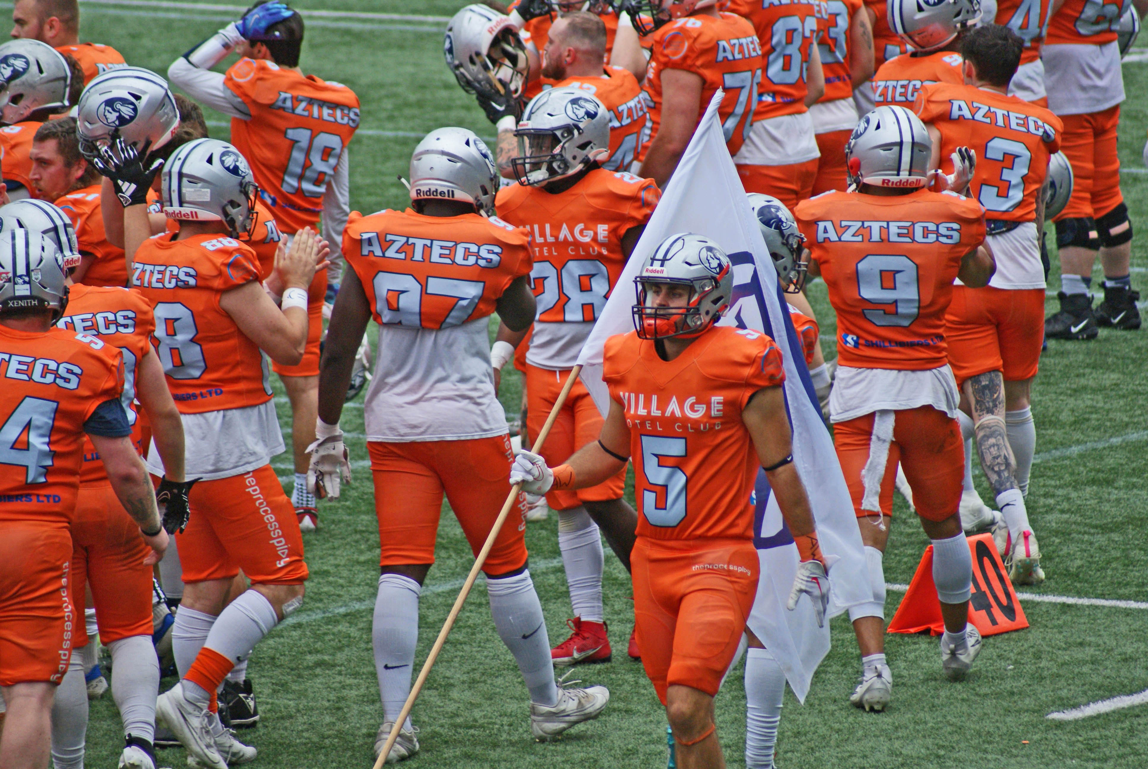 The Aztecs take to the field
